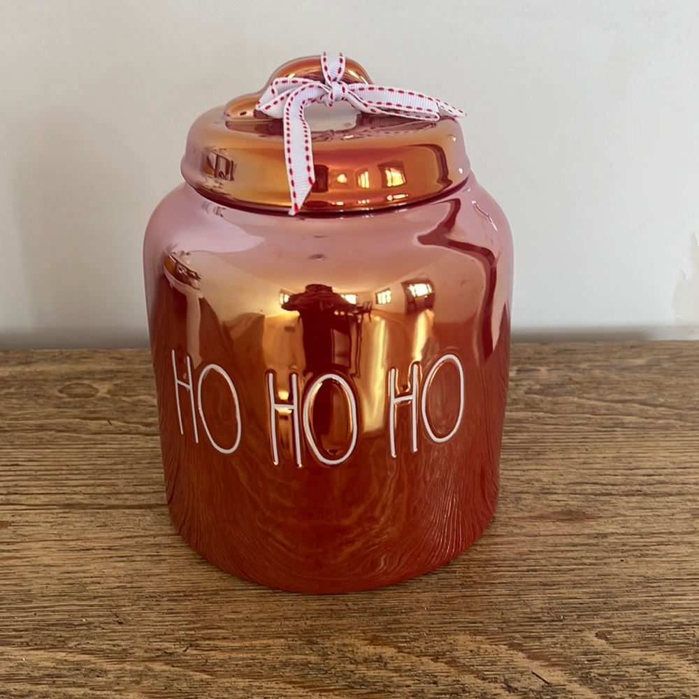 Rae Dunn Iridescent Ho Ho Ho Canister